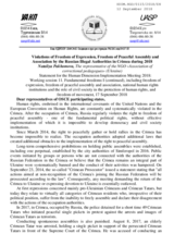 Violations of Freedom of Expression, Freedom of Peaceful Assembly and Association by the Russian Illegal Authorities in Crimea during 2018