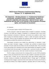 Statement by the European Union