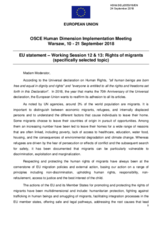 Statement by the European Union