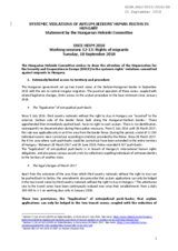 Statement by the Hungarian Helsinki Committee