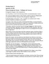 Intervention by Gatestone Institute at working session 13