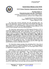 Statement by United States of America for Working Session 14