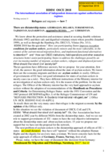 Refugees and migrants &mdash; how ?