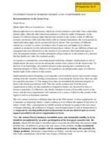 Recommendations on the Syrian Issue