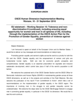 Statement by the European Union