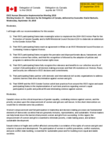 Statement by Canada for Working Session 15