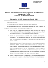 Statement by the European Union