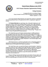 Closing Statement by the United States of America