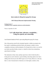 Intervention by Burgerbewegung Pax Europa