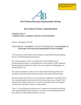 Intervention by Wiener Akademikerbund