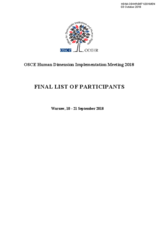 Final List of Participants