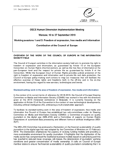 Written Contribution by the Council of Europe