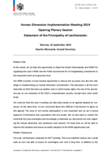 Opening Statement by Liechtenstein