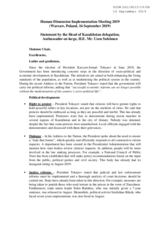 Written Statement by Kazakhstan