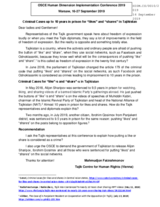 Written Contribution by the Tajik Centre for Human Rights