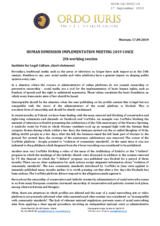 Writen Contribution by Ordo Iuris Institute for Legal Culture