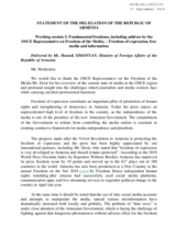 Statement by Armenia