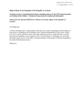 Right of Reply by Armenia