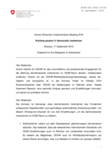 Written Statement by Switzerland