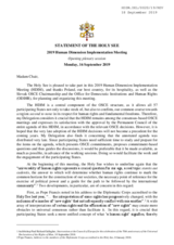 Written Statement by the Holy See