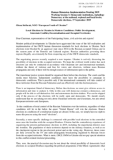 Written Contribution by the European Youth of Ukraine