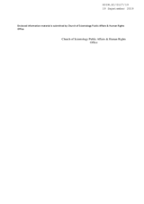 Information Material by Church of Scientology Public Affairs & Human Rights Office