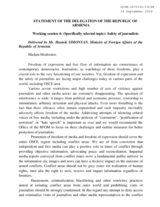 Written Statement by Armenia