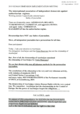 Written Contribution by the International Association of Independent Democrats Against Authoritarian Regimes