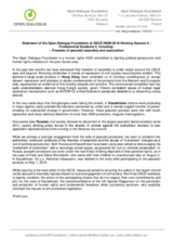 Written Contribution by the Open Dialog Foundation