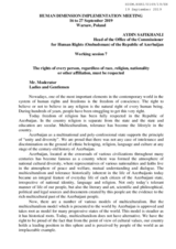 Written Contribution by the Commissioner for Human Rights of the Republic of Azerbaijan