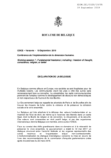 Written Statement by Belgium