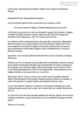 Written Contribution by the Scientologists Take Action Against Discrimination Hungary