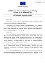 Opening Statement by the European Union