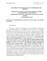 Written Statement by Armenia