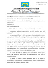 Written Contribution by the Committee for the Protection of Rights of the Crimean Tatar People