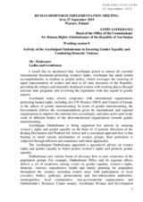 Written Contribution by the Commissioner for Human Rights of the Republic of Azerbaijan