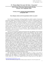 Written Contribution by Human Rights Movement "Bir Duino-Kyrgyzstan"