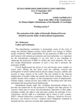 Written Contribution by the Office of the Commissioner for Human Rights (Ombudsman) of the Republic of Azerbaijan