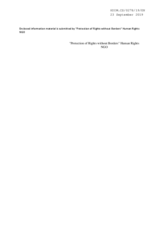 Information Material by the "Protection of Rights without Borders" Human Rights NGO