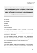 Opening Statement by Germany