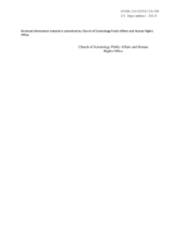 Information Material by the Church of Scientology Public Affairs and Human Rights Office