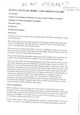 Written Contribution by Federation of Cultural Organizations of Tatars in Turkey