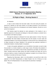 Right of Reply by the European Union