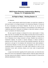 Right of Reply by the European Union