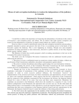 Written Contribution by the ICLaw-Armenia