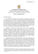 Written Statement by the Holy See