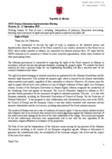 Right of Reply by Albania