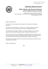 Right of Reply by the United States of America