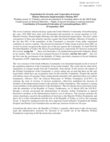 Written Contribution by Ecumenical Federation of Constantinopolitans