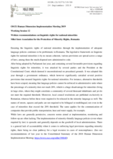 Written Contribution by the Miko Imre Association for the Protection of Minority Rights